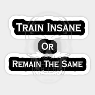 Train Insane Or Remain The Same Sticker